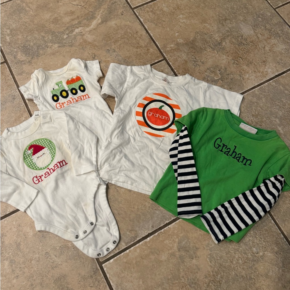 Graham bundle - 4 items - embroidered with Graham.